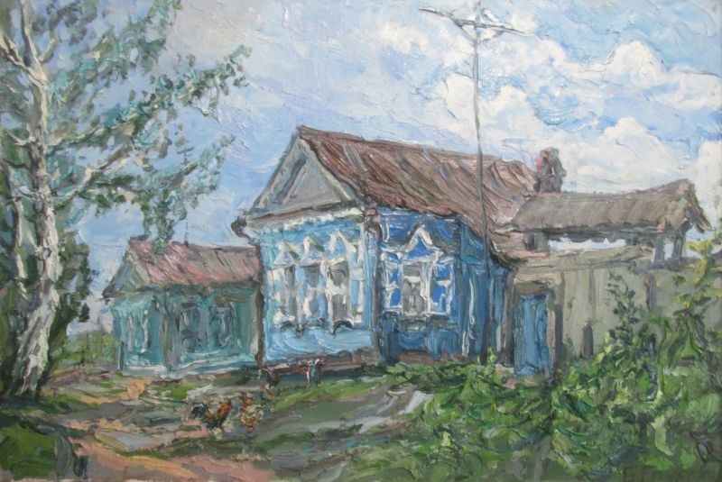 идилия в июле на Волге. х.м. 50Х75 2014г.